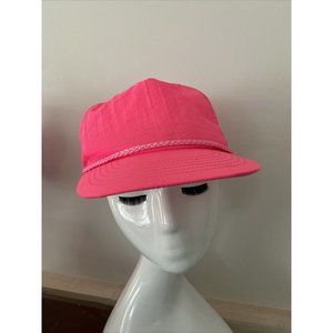 Hot Pink Hat Snapback By Speedway Adjustable With Braided Rope Vintage